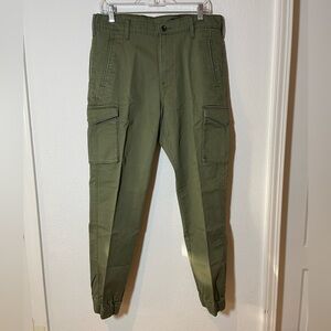 Levi's Green Cargo Pants with Elastic Cuffs